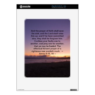 James 5:15- 16 decal for iPad