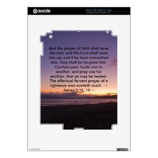 James 5:15- 16 decal for iPad 2