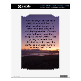 James 5:15- 16 decal for the NOOK