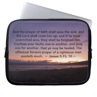 James 5:15- 16 laptop sleeves
