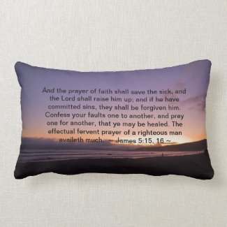 James 5:15- 16 pillow