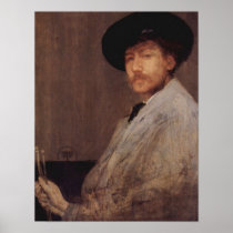James Abbot McNeill Whistler - Self Portrait Print