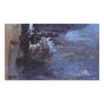 James Abbott McNeill Whistler - Night in Black and Rectangle Stickers