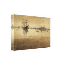 James Abbott McNeill Whistler - Nocturne Canvas Print