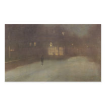 James Abbott McNeill Whistler - Nocturne Grey and Rectangle Stickers