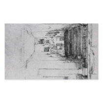 James Abbott McNeill Whistler - Venetian Court Rectangle Stickers