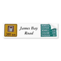 James Bay Road bumper sticker bumper stickers