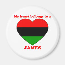 James Fridge Magnet