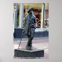 James Joyce Statue : Dublin Ireland Print