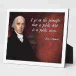 James Madison Debt Quote Plaque