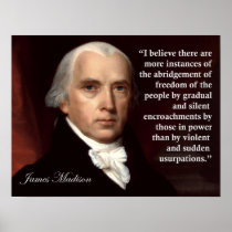 James Madison Freedom Quote Print posters