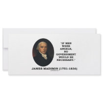 James Madison If Men Were Angels No Gov't Would Be rack cards by unfinishedpolis James Madison If Men Were Angels No Gov't Would Be rack cards