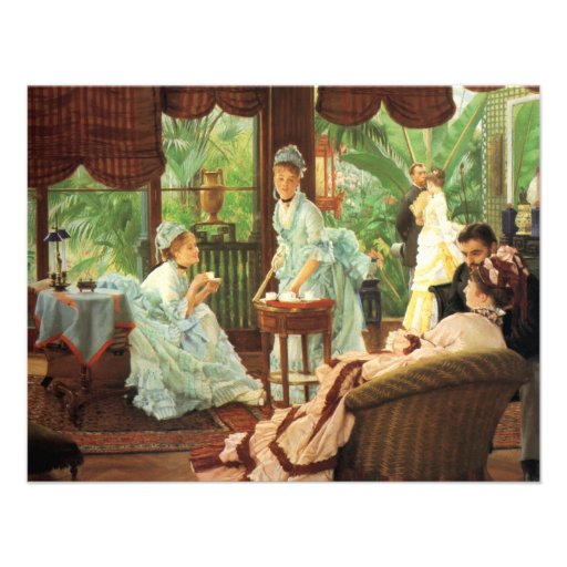 James Tissot Victorian Tea Party Invitations