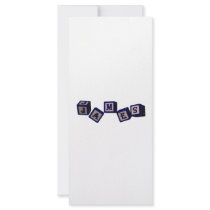 James toy blocks in blue. Great gift for loved one rack cards by toyblocks James toy blocks in blue. Great gift for loved one rack cards