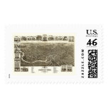 Jamestown, NY Panoramic Map - 1882 Postage Stamp