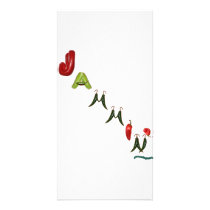 Jammin' Chili Peppers Personalized Photo Card