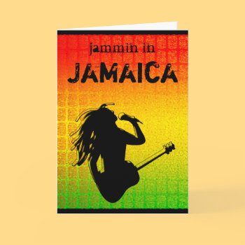 Jammin in Jamaica Reggae Rasta Greeting Card card