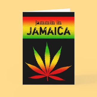 Jammin in Jamaica Reggae Rasta Greeting Card card