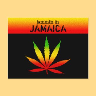Jammin in Jamaica Reggae Rasta Postcard postcard