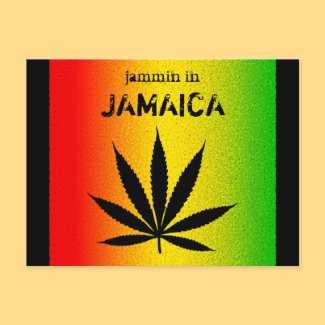 Jammin in Jamaica Reggae Rasta Postcard postcard