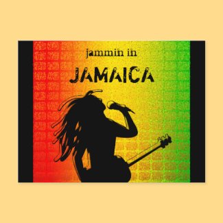 Jammin in Jamaica Reggae Rasta Postcard postcard