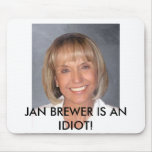 Jan Brewer is an idiot Mousepads