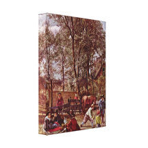 Jan Steen - Skittle Players outside an Inn Canvas Prints