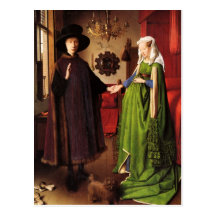 Jan van Eyck: Arnolfini Wedding Portrait Postcard