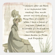Jane Austen Book Lovers Stickers