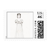 Jane Austen Girl Stamp