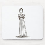 Jane Austen Inspired striped Dress Mousepad