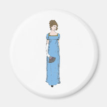 Jane Austen Lady Refrigerator Magnets