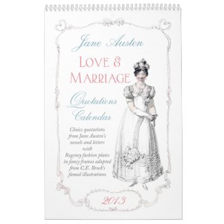 Jane Austen Love Marriage Quotations Calendar 2013