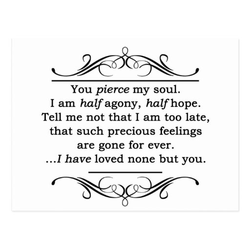 Jane Austen Persuasion Quote Postcard | Zazzle