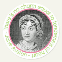 Jane Austen Portrait With Quote Stickers stickers