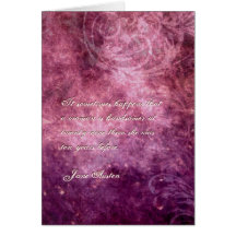Jane Austen Quote Birthday Card CUSTOMIZED