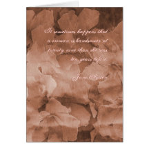 Jane Austen Quote Birthday Card CUSTOMIZED