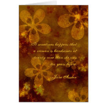 Jane Austen Quote Birthday Card CUSTOMIZED