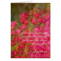 Jane Austen Quote Birthday Card CUSTOMIZED