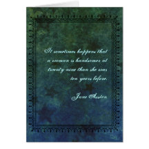 Jane Austen Quote Birthday Card CUSTOMIZED