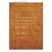 Jane Austen Quote Birthday Card CUSTOMIZED