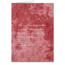 Jane Austen Quote Birthday Card CUSTOMIZED