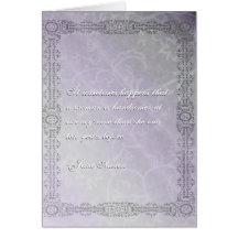Jane Austen Quote Birthday Card CUSTOMIZED