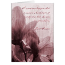 Jane Austen Quote Birthday Card CUSTOMIZED