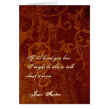 Jane Austen Quote Greeting Card CUSTOMIZED