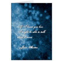 Jane Austen Quote Greeting Card CUSTOMIZED