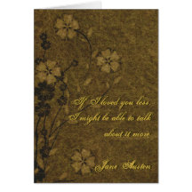 Jane Austen Quote Greeting Card CUSTOMIZED