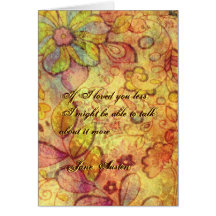 Jane Austen Quote Greeting Card CUSTOMIZED