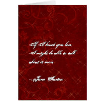 Jane Austen Quote Greeting Card CUSTOMIZED