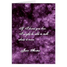 Jane Austen Quote Greeting Card CUSTOMIZED